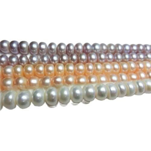 MADALENA SARARA AAA 12-13mm Freshwater Pearl Necklace Flat Round Pearl Strand For DIY Jewelry Making Three Colors Options