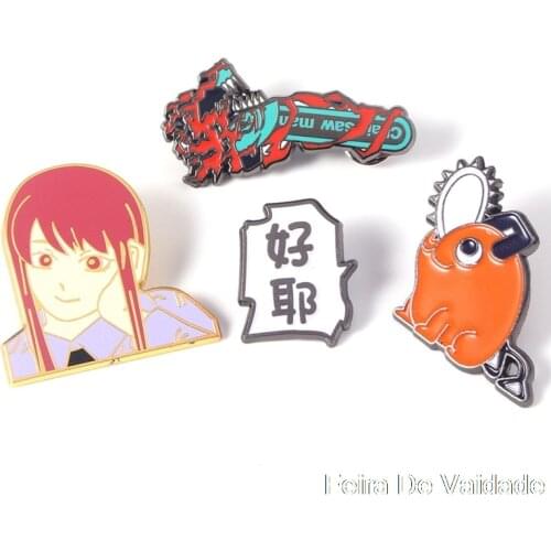 Chainsaw Man Pochita Anime Metal Badge Brooch