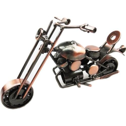 Metal Statue for Home Decor Motorcycle Figurines Model Retro Motor Figurine Metal Decoration Handmade Iron Motorbike
