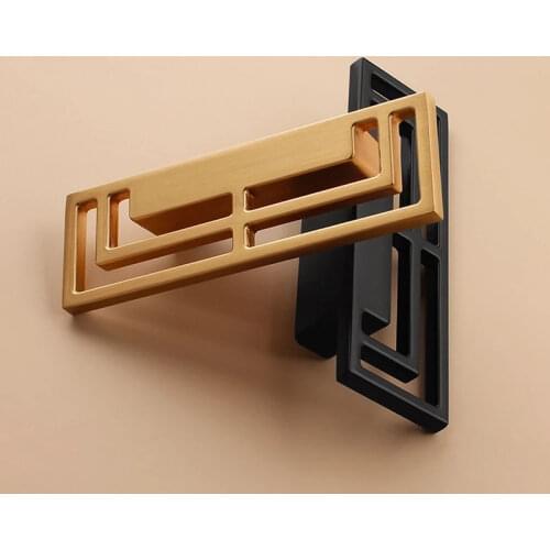 MFYS 1.26" Square Brass Metal Kitchen Cabinet Handles European Drawer Pulls Bookcase Wardrobe Handles Cupboard Door Pull Handle