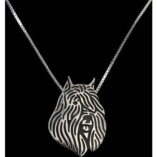 Fashion Bijoux Bouvier Des Flandres Necklace Choker 3D Cut Out Puppy Dog Lover Pendant Memorial Jewelry For Women Men Gifts