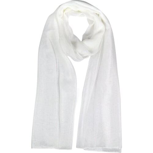 Fashion Ladies White Soft Long Large Chiffon Scarf Neck Head Wrap