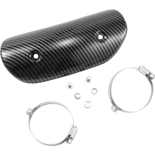 Motorcycle Exhaust Pipe Heat Shield Insulation Board, Motorcycle Protection Muffler Carbon Fiber Anti-Scalding Cover