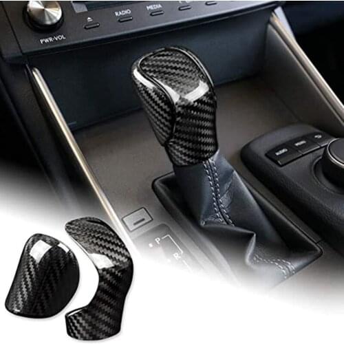 Carbon Fiber Car Gear Shift Knob Cover Handle Sticker Interior Trim for Lexus Is250 Is350 Is200t Accessories 2014