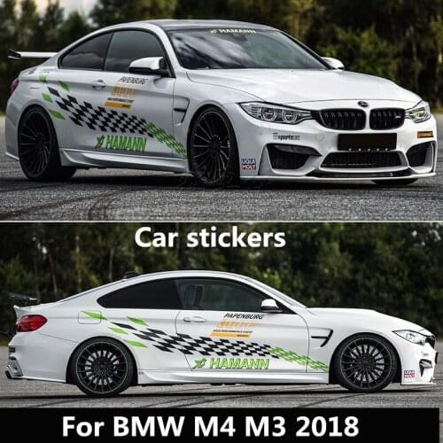 Car stickers For BMW M4 M3 2018 car stickers pull flowers M4 M3 exterior decoration modified body car stickers