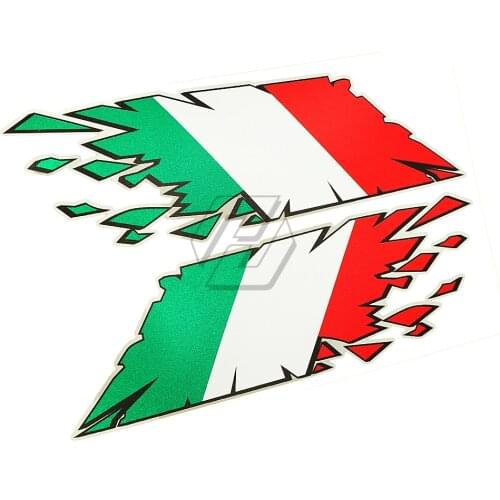 Motorcycle Tank Decals Italian Flag "rip" Style Italy Sticker Case for Vespa GTS GTV Fly Ducati Monster Aprilia MV Triumph 675
