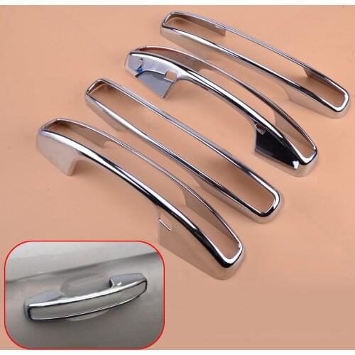NEW 4Pcs Car ABS Silver Door Handle Cover Overlay Trim Fit For Ford Expedition 2018 2019