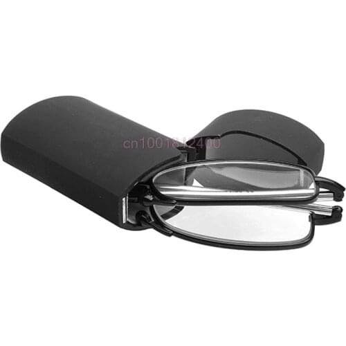1PC Women Man Slim Mini Portable Folding Reading Glasses Rotation Eyeglass
