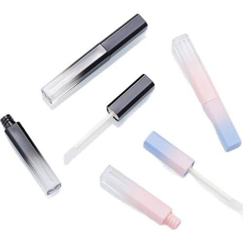 Empty Lip Gloss Tubes Containers Pink Changing Color Cosmetic Black Lipgloss Bottle Plastic Cosmetic Packaging 40pcs/Lot