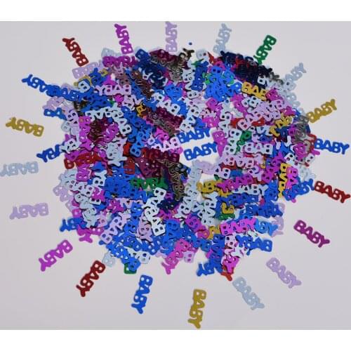 150g Colorful PVC Baby Boys Girls Born Confetti BABY Table Scatter Ornaments Kids Baby Shower Baptism Birthday Party Decorations