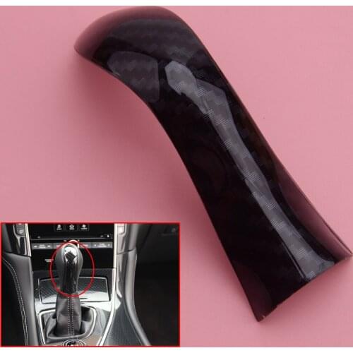 CITALL Carbon Fiber Texture ABS Interior Gear Shift Knob Trim fit for Infiniti Q50 Q50L Q60 2014 2015 2016 2017 2018 2019