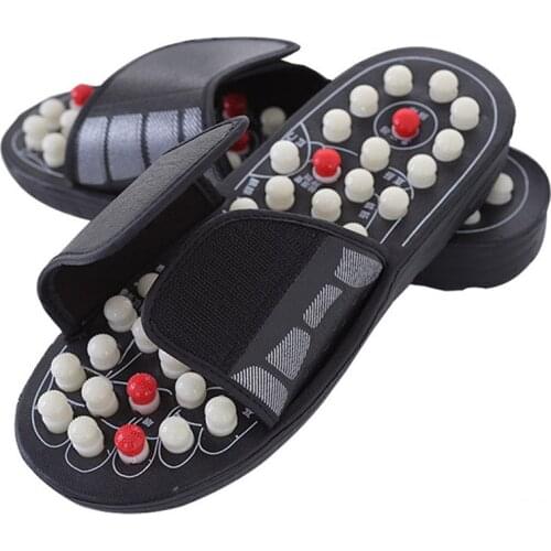 Couple Foot Massage Slippers Acupuncture Therapy Massage Shoes Activating Reflexology Feet Care Health Sandals Indoor Men Slides