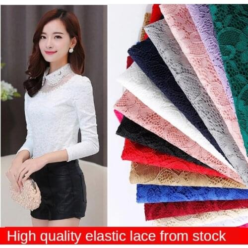 Cloth Lace Fabric for Elastic Lace Begonia Flower Dress for Sewing Sequin Black and White High Quality Green Lace Fabric 5 Yards