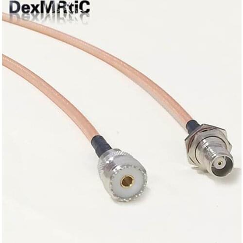 High-quality low-loss UHF Female Jack SO239 Switch TNC Female nut jumper cable RG142 50CM/100CM Adapter