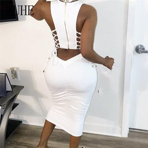 WUHE Sleeveless Summer Dresses