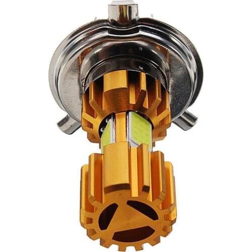 1Pcs 12V LED Motorcycle H4 COB Super Bright Headlight Front Bulb Light Lamp