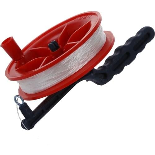 100M Twisted String Line Outdoor Kite Tool Ballbearing Plastic Red Wheel Kite Reel Winder