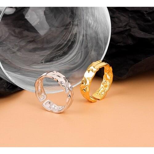 2021 Fashion Classic Irregular Metal Ring Punk Men Women Gold Plated Ring Trend Hip Hop Men Women Motorcycle Party Ring Jewelry