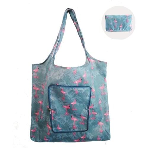 25PCS / LOT Shopping Bag Foldable Environmental Storage Bag Oxford Cloth Bag Single Shoulder Cross Bag Reusable Bag