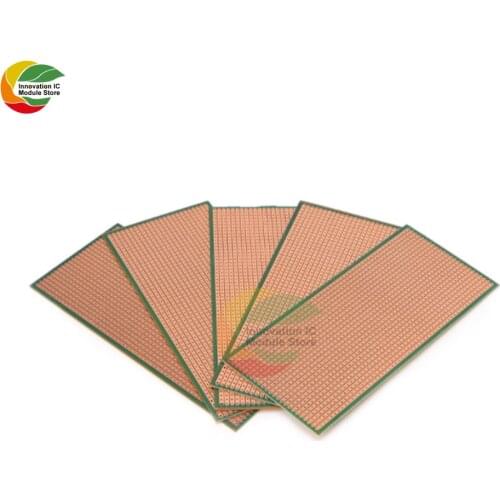 5PCS 6.5X14.5CM 6.5X14.5 CM 2.54 MM 2.54MM Single-sided Perforated Green Oil Universal Electric Board Multi-function Experiment