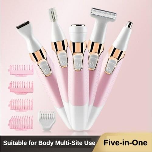 5-in-1 Multifunctional Household Electric Shaver Portable Rechargeable Washable Hair Removal Device Women Shaver Hair Remover
