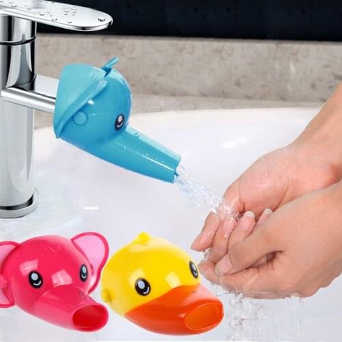 Bathroom Kitchen Accessories Nozzle for Faucet Childrens Baby Hand Washing Device with Sink Extender Set Cartoon Style