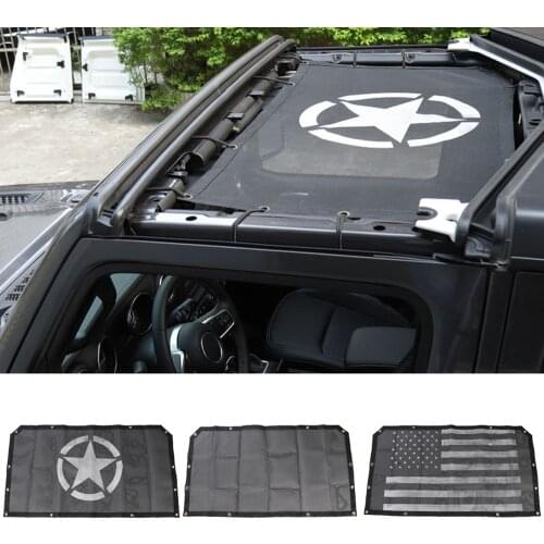 Car Cover for Jeep JL Wrangler 2018 2019 SunShade Roof Top Mesh UV Proof Protection Net Accessories for Jeep Wrangler jl