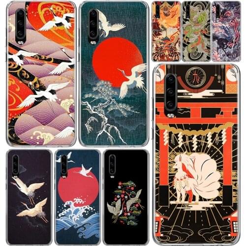 Japanese Style Art Japan Phone Case Cover For Huawei P40 P30 P20 P10 Mate 20 10 30 P smart Z + Pro Plus Lite Coque Shell Capa