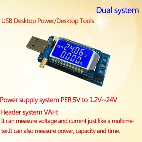 DC DC USB Boost/Buck Converter Power Module 5V to 1.2v~24v Adjustable Regulated power supply Ah capacity Volt meter ammeter