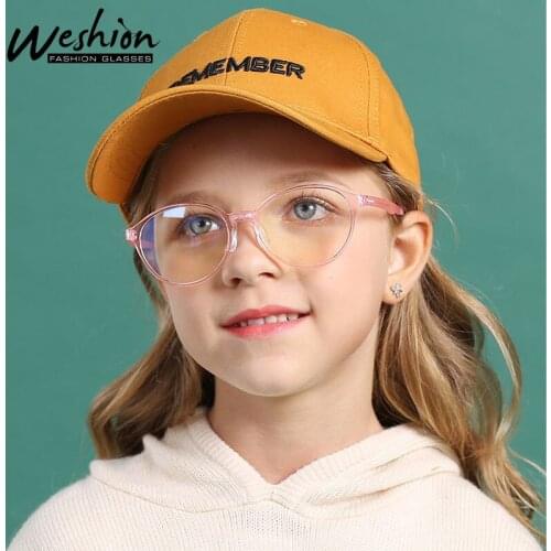 Junior Glasses Kids Anti Blue Light Boy Girl Pink Optical Frame Clear Computer Reading Anti Filter Eyeglasse 5-15 UV Filter 2020