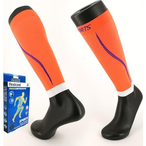 Findcool1 Pair Compression Stockings Graduated Pressure Knee High Socks Leg Calf for Shin Splint Men Women Calf Pain Relief