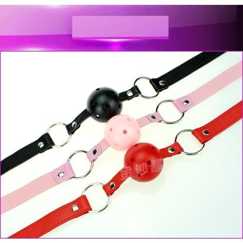 Taste sex SM supplies toys plug harness with offbeat and sponge ball plug plug mouth mouth yoke leather mouth gag mouth plug