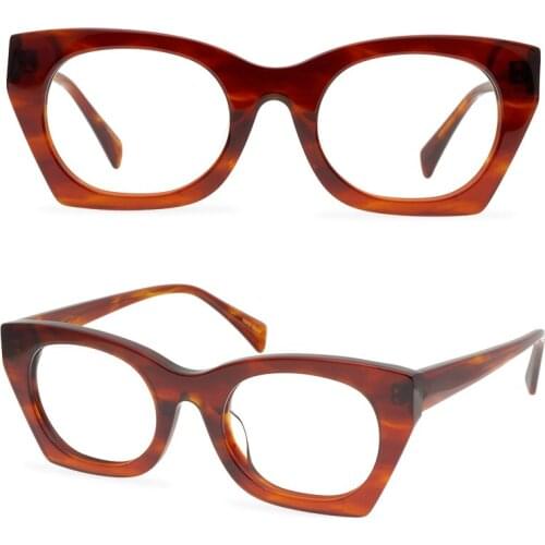 Personality Womens Glasses 2021 Designer Trend Thick Retro Big Frame Acetate Eyeglasses Optical Fashion Eyewear Oculos Feminino