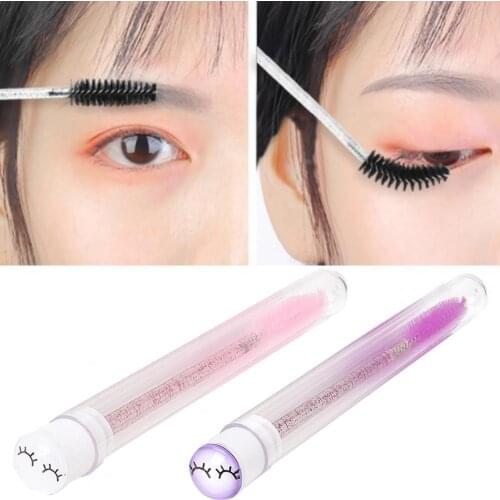 Eyelash Brush Eyebrow Brush Tube Reusable Eyelash Brush Eyebrow Brush Dust-proof Stick Replaceable Makeup Brushes Cosmetic Tools