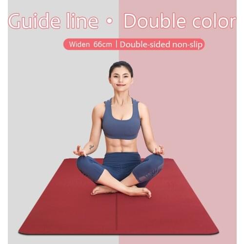 TPE Yoga Mat 6mm Non Slip Sports Cushion Widen for Home Cardio Ashtango Pilates Workout Fitness Matt Thick