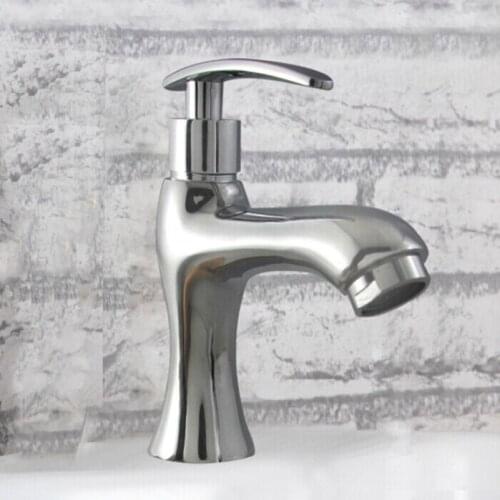L15113 - Luxury Brass Basin Faucet Brushed Nickel Finish Cold Water Basin Tap
