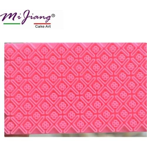 Mijiang Cake Fondant Embossing Mould Flower Plaid Patterns Press Cookie Cutters Mold Baking Tools Kitchen Accessories B994