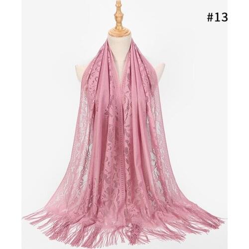 60*170cm muslim lace hijab scarf for women islamic plain headscarf femme shawls and wraps hijab femme musulman
