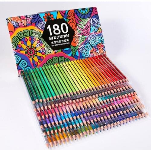 180/150/120/72/48 Colors Professional Watercolor Wood Colored Pencils Set Sketch For School Drawing Oil HB Pencils Art Supplies