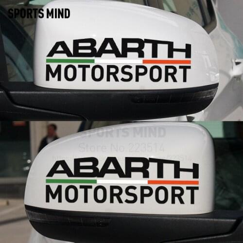 3 Pairs Rearview Mirror Stickers Decal For ABARTH FIAT 500 Punto Ducato Stilo Bravo Grande Punto Panda Linea Doblo Accessories