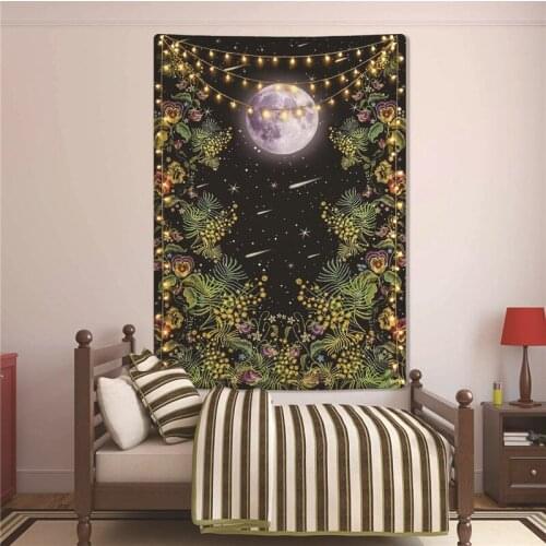 Wall Hanging Tapestry Moon Printed Living Room Decor Background Photograph Beach Towel Picnic Cloth Shawl Chic Valance