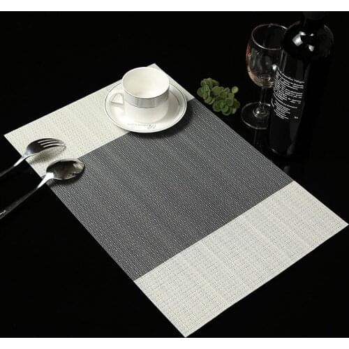 NOOLIM 4Pcs/lot Dinner Placemat Pvc Dining Table Mat Disc Pads Bowl Pad Coasters Waterproof Table Decor Cloth Slip-Resistant Pad