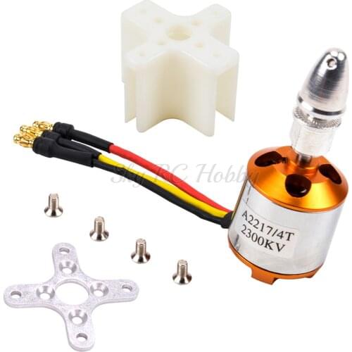 NEW A2217 2217 1100KV / 1250KV / 2300KV With Motor Mount Outrunner Brushless Motor For RC Fixing Wing Quadrocopter Multi-copter