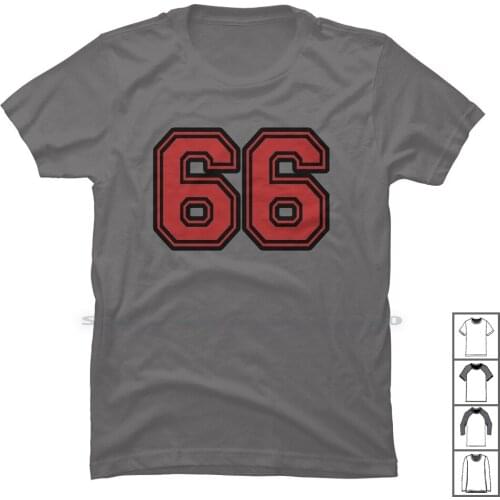 Player 66 T Shirt 100% Cotton American Football Football Player Football Winner Soccer Player Member Layer Team Play Ball