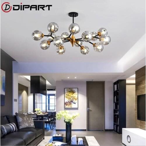 Northern Modern Pendent lamp luminaire lights Fixtures Smoke gray shade dining room restaurant lustres Pendants Amber shade lamp