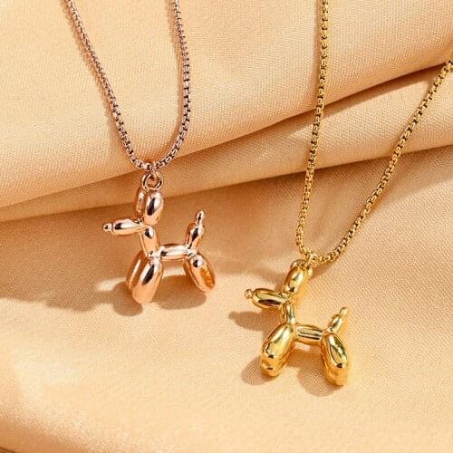 Simple Cool Cute Puppy Necklace Female Clavicle Chain Light Luxury Non-Mainstream Design Sense Senior Mori Necklaces