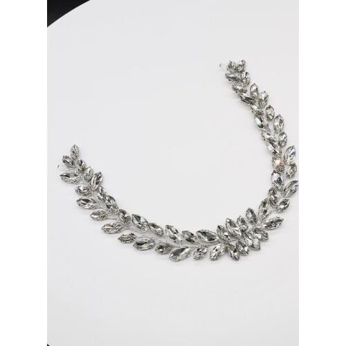 Luxury Silver Full Rhinestone Headband Handmade Tiara Wedding Hair Jewelry Pageant Banquet Crown Bridal Hair Ornaments for Women