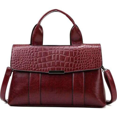 Luxurious Ladies Handbags 2021 Designer Leather Women Bags Crocodile Pattern Tote For Lady Fashion Shoulder Crossbody Bag