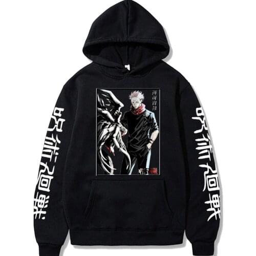 Hot Anime Jujutsu Kaisen Hoodies Pullover Printing Hooded Streetswear Sweatshir Funly Ryomen Sukuna Men Women Unisex Tops