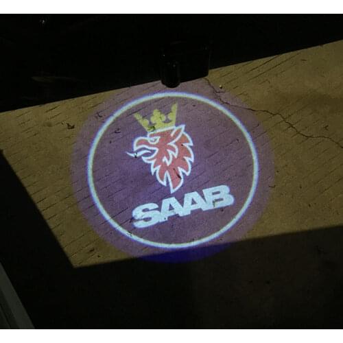 1/2PCS Wireless Led Car Door Welcome Light Logo Projector for Saab 9000 900 428 03-10 9-3 9-5 93 95 2003 2012 Car Accessories